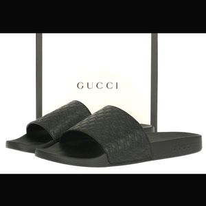 Gucci  Guccissima Black slides
